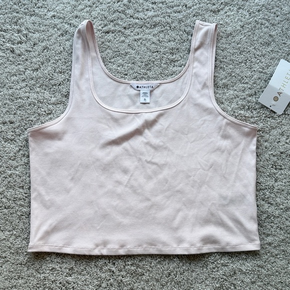Athleta SIGNATURE RIB SQUARE NECK CROP TANK Size XL - Picture 11 of 11